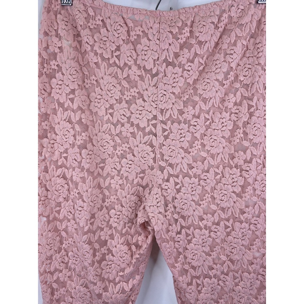 Free People Intimately All Day Lace Capri Womens L Misty Rose Lace High Rise New - Picture 11 of 12